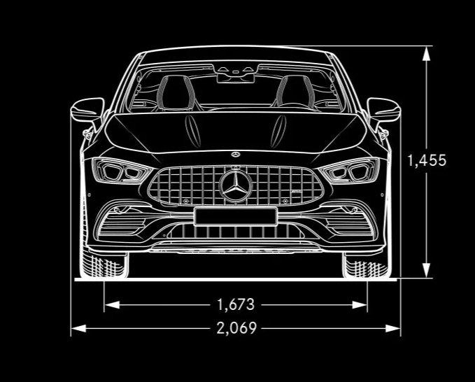 벤츠 AMG GT43 전방사이즈 이미지