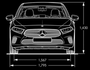 A클래스해치백 앞면 사이즈